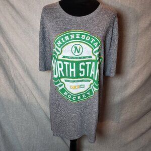Men's Heather Gray Minnesota North Stars Vintage CCM Reebok T-Shirt XL